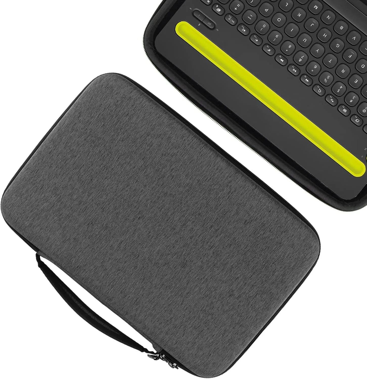Hard Keyboard Case, Hard Travel Storage Case Compatible with K480 Wireless Multi-Device Keyboard, Protective Shockproof Travel Storage Bag-Dark Grey