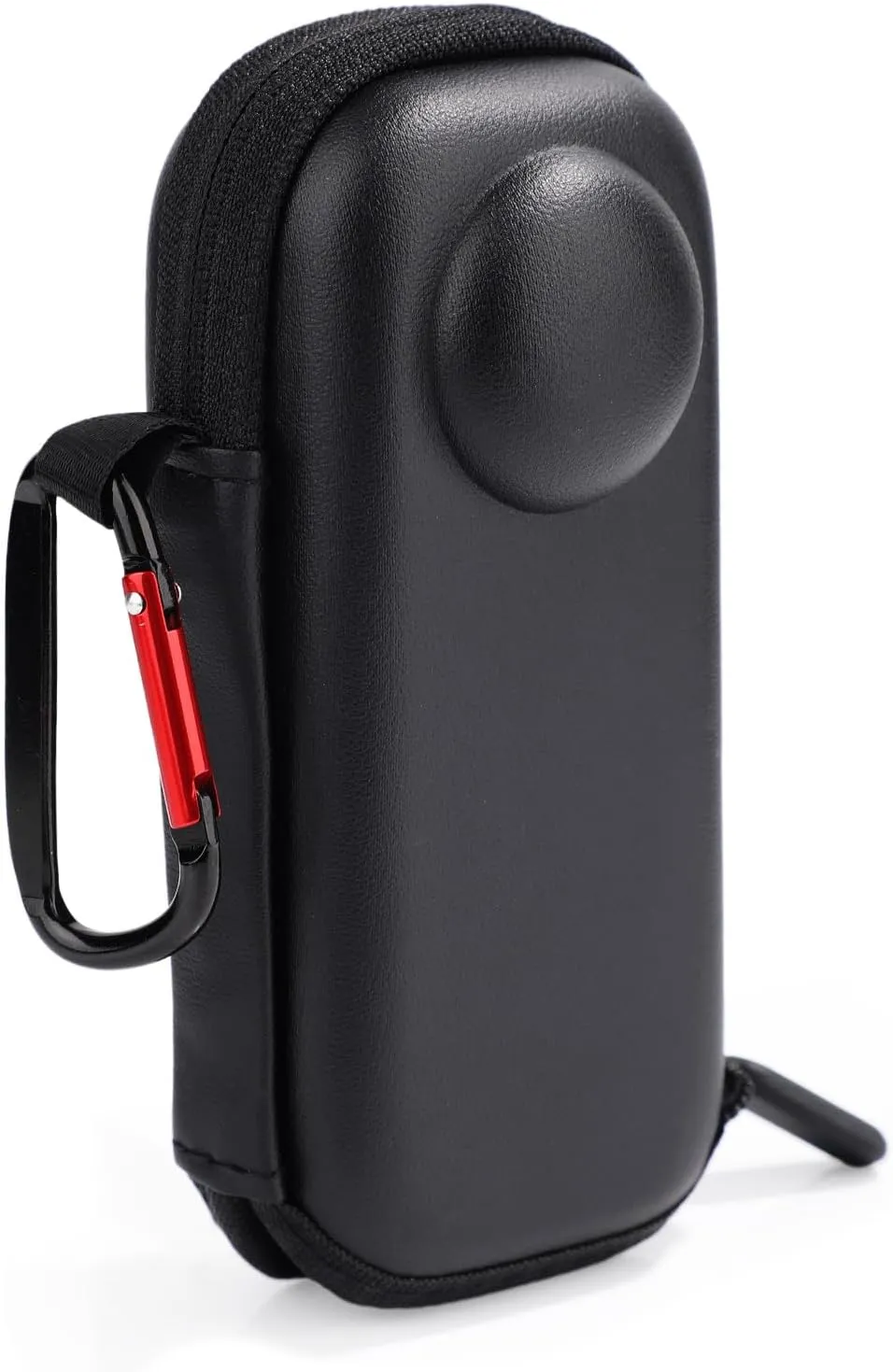 Hard Shell Carrying Case, with Carabiner Waterproof Anti-shock Travel Case Lens Cover Portable Protective Storage Bag for Insta360 X4 Camera Accessories (Black)