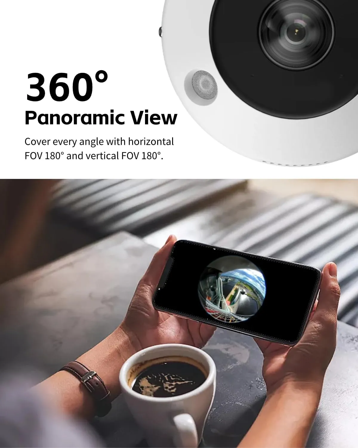 HIK 6MP 360 Panoramic Fisheye PoE IP Camera Outdoor Indoor with Heat Map Detection, People Counting, Built-in Mic and Speaker, IP67 Waterproof, Compatible with HIK NVR/Hik-Connect 2CD6365G1-IVS