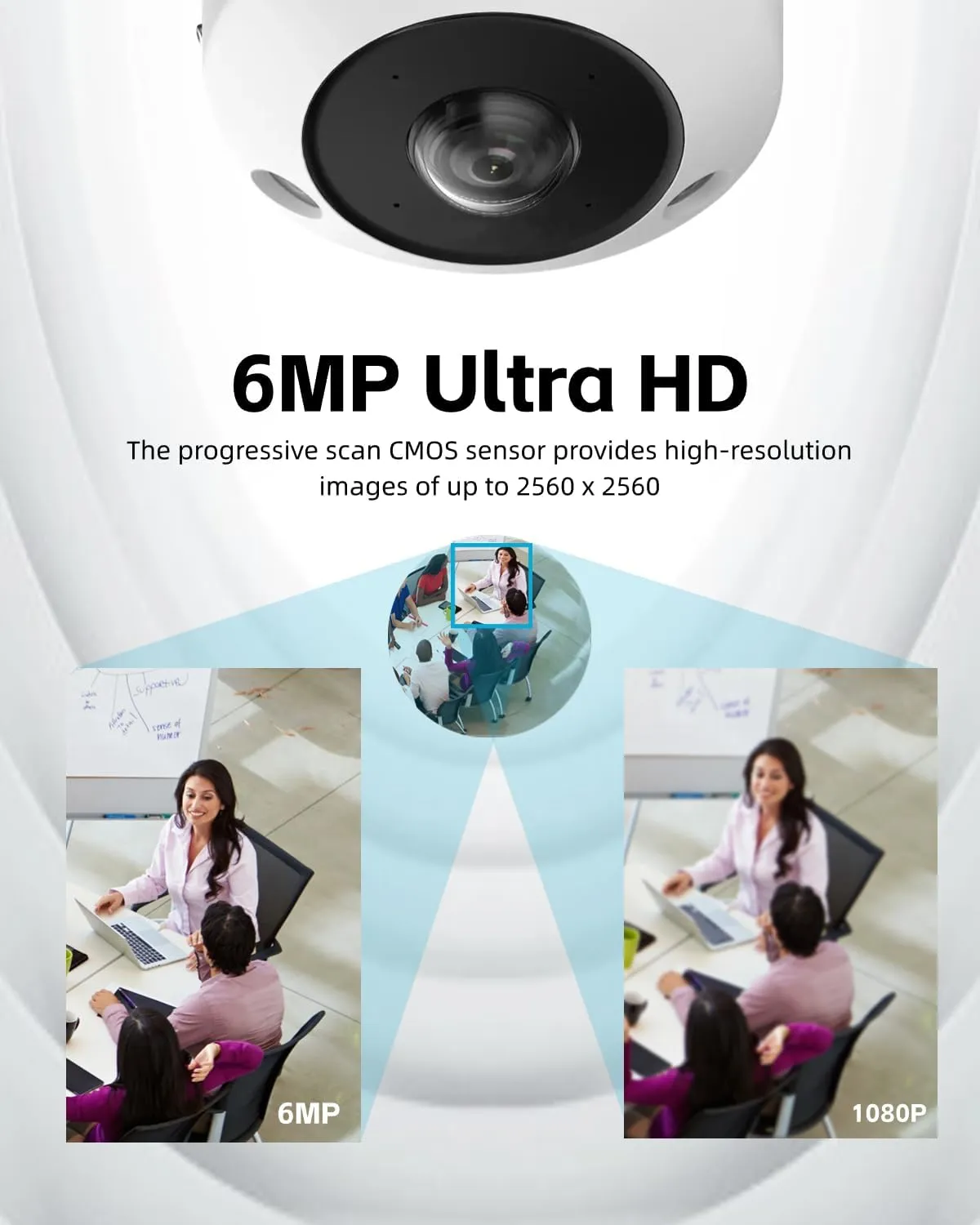 HIK 6MP 360 Panoramic Fisheye PoE IP Camera Outdoor Indoor with Heat Map Detection, People Counting, Built-in Mic and Speaker, IP67 Waterproof, Compatible with HIK NVR/Hik-Connect 2CD6365G1-IVS