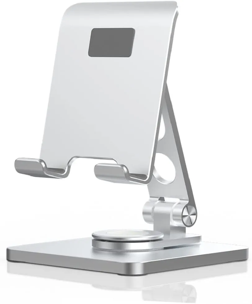 HOUPU Designed for Kindles, Adjustable Aluminum Tablet Holder Stand - Smartphone Mounts Compatible with Kindle Fire Tablets, Apple iPad iPhone and Samsung Galaxy