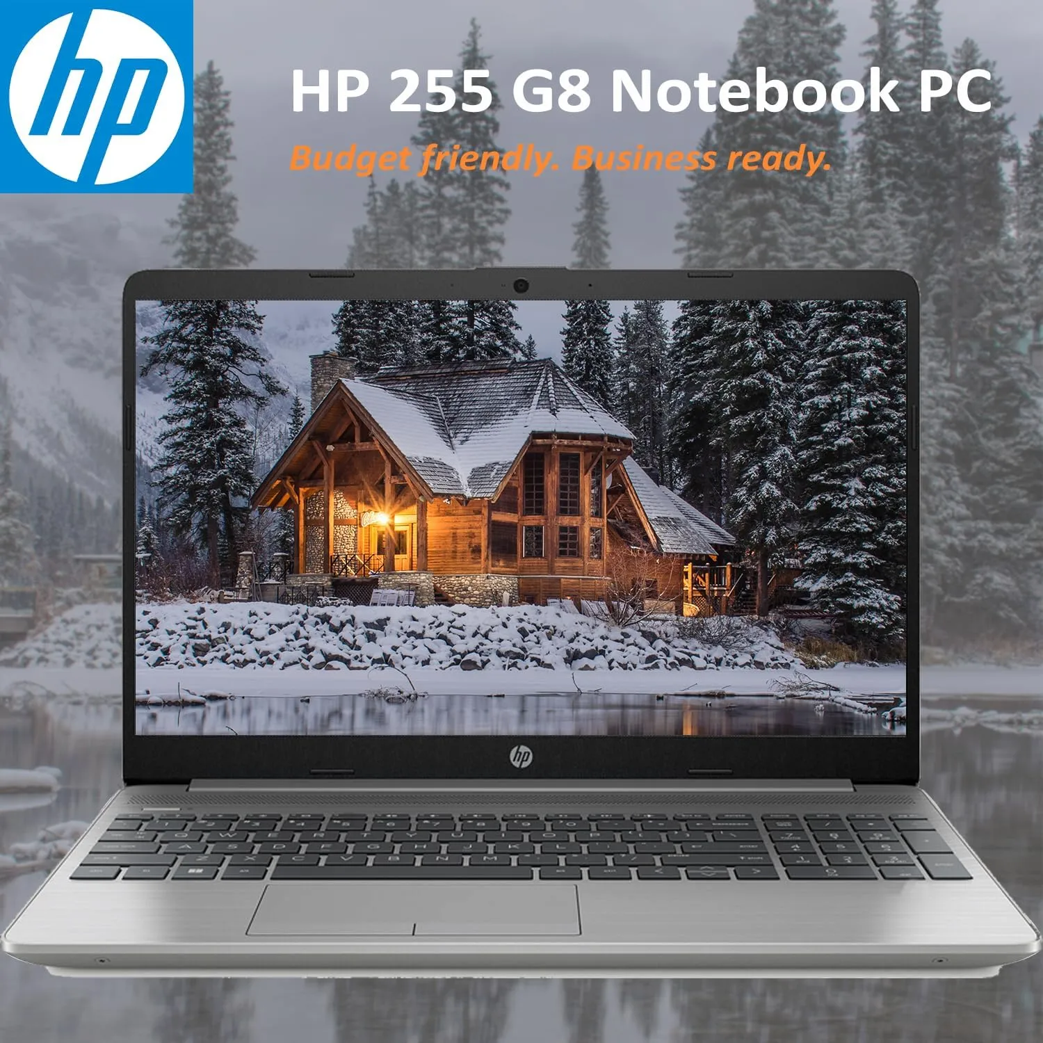 HP Essential 255 G8 15.6 Business Laptop, 15.6" FHD Display, AMD Ryzen 5 5500U, 32GB RAM, 2TB SSD, Webcam, RJ-45, Bluetooth, SD Card Reader, HDMI, Wi-Fi 6, Windows 11 Pro, Grey
