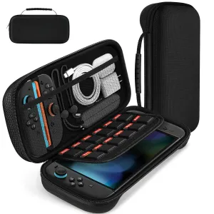 ivoler Carrying Case for Nintendo Switch 2 Model(2025), Portable Hard Shell Pouch Carrying Travel Game Bag for Nintendo Switch 2 Accessories Holds 12 Game Cartridge (Black)