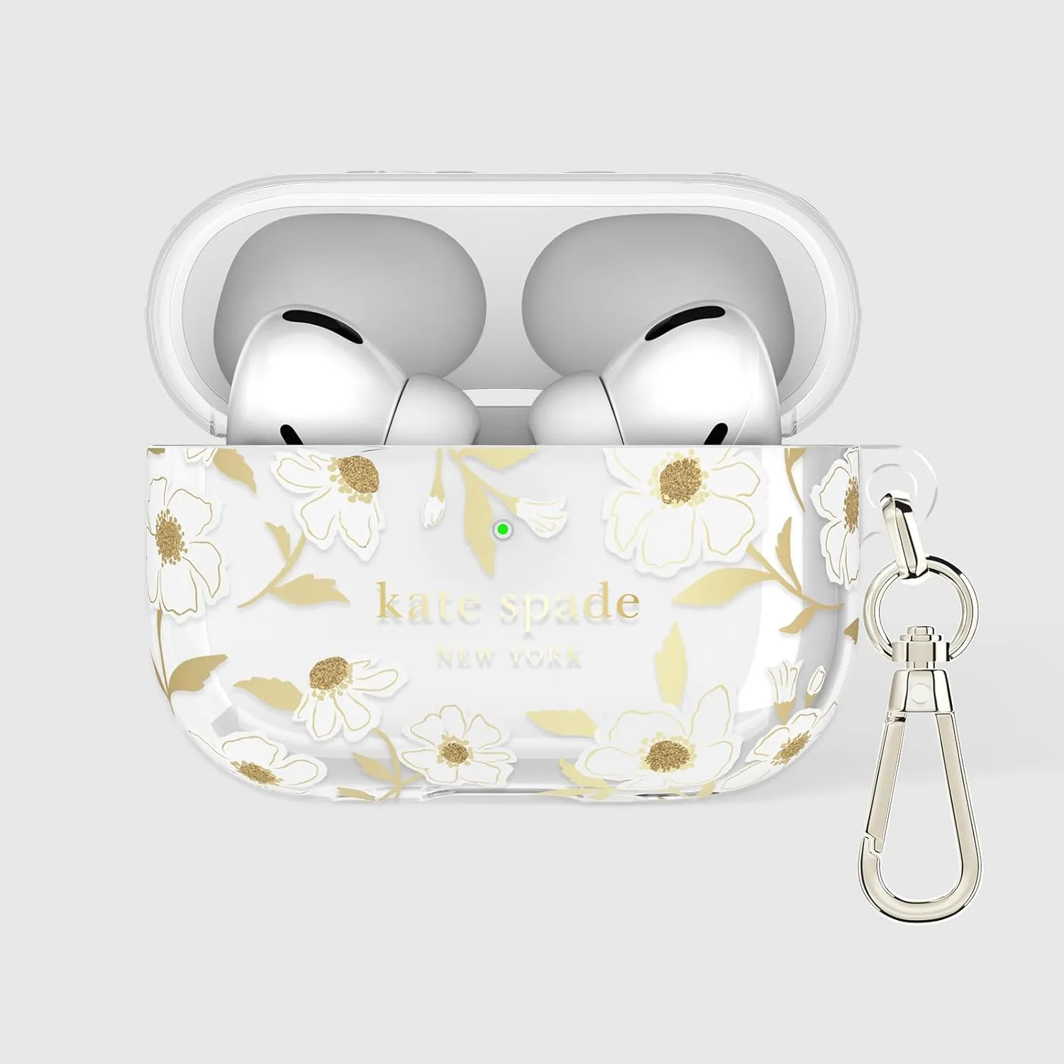 kate spade new york AirPods Pro Protective Case with Keychain Ring - Sunshine Floral, Compatible with AirPods Pro 2nd / 1st Generation