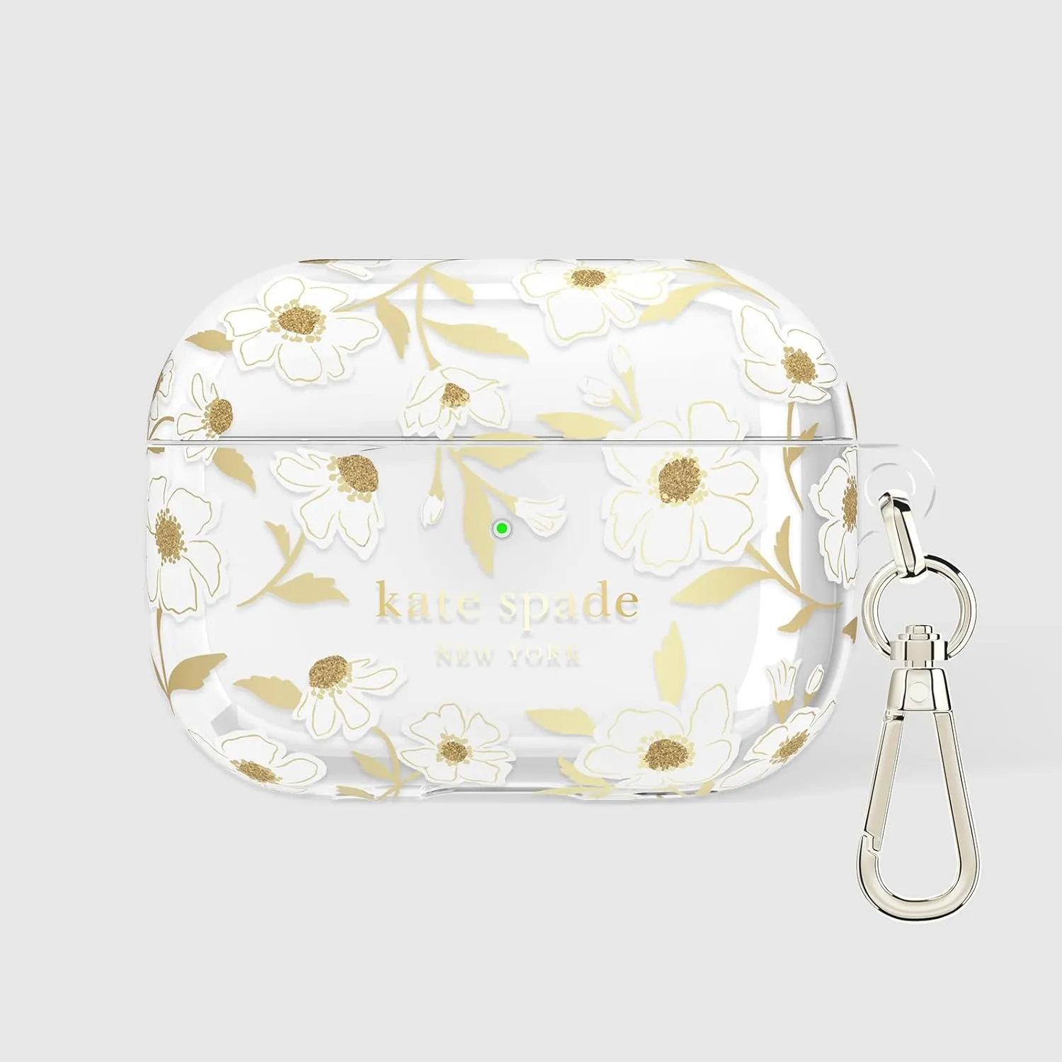 kate spade new york AirPods Pro Protective Case with Keychain Ring - Sunshine Floral, Compatible with AirPods Pro 2nd / 1st Generation