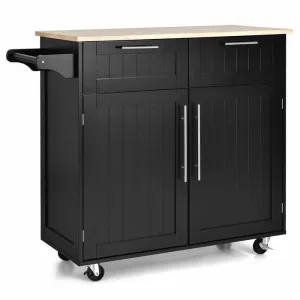 Kitchen Rolling Island Storage Cart With Wheels
