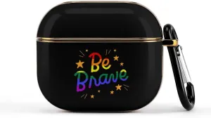 LGBT Be Brave Slim Travel Carrying Headphone Case Compatible with AirPods Smart Hard Shell Cover