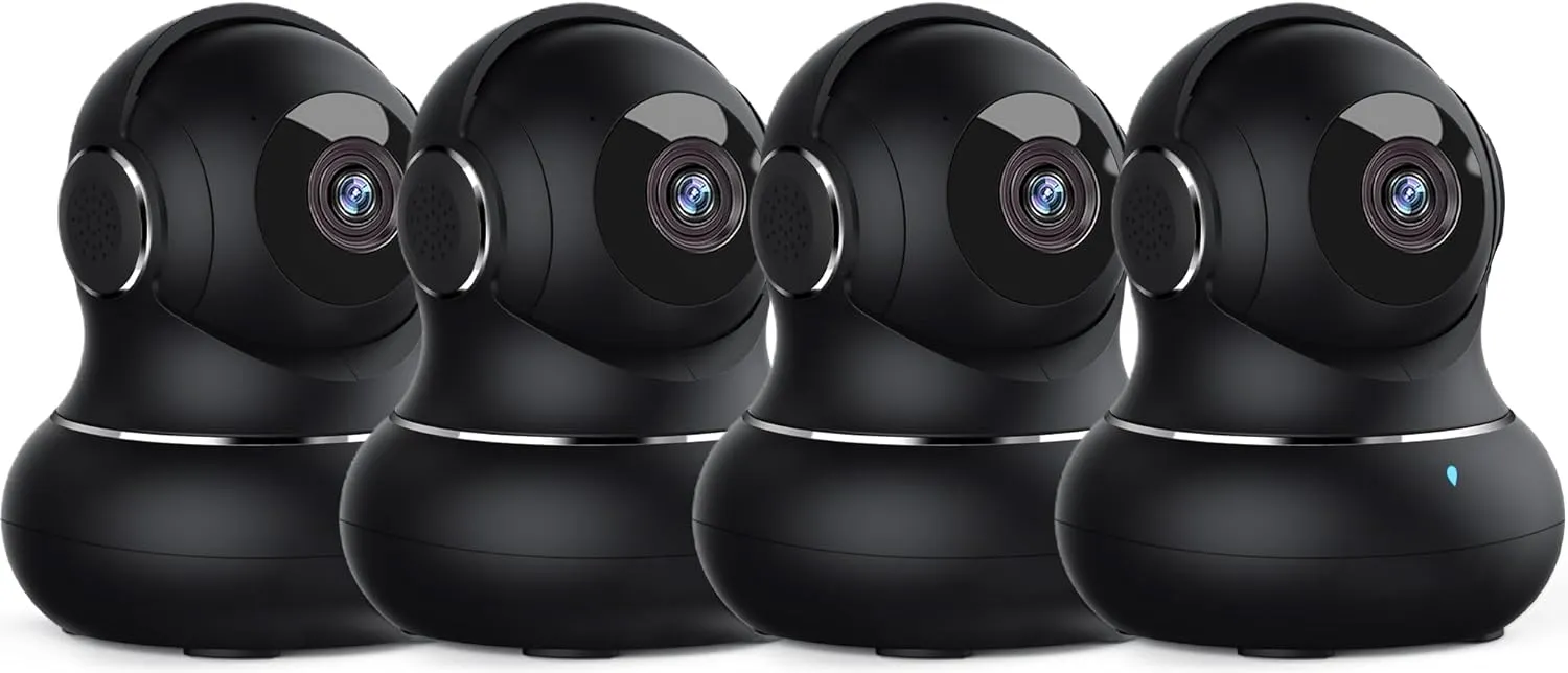 litokam 2K Indoor Security Camera, Cameras for Home Security with 360Motion Detection, WiFi Baby Monitor for Baby/Elder/Dog, Pan/Tilt Pet Cam with Phone APP, IR Night Vision, 2-Way Audio, 4 Pack
