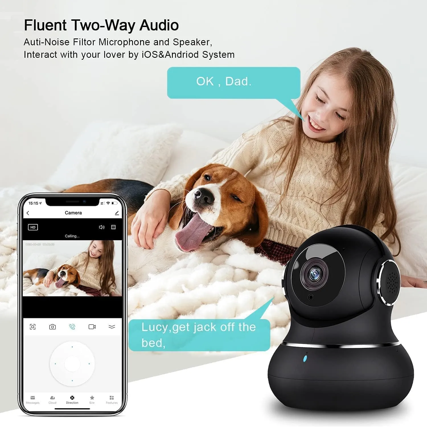 litokam 2K Indoor Security Camera, Cameras for Home Security with 360Motion Detection, WiFi Baby Monitor for Baby/Elder/Dog, Pan/Tilt Pet Cam with Phone APP, IR Night Vision, 2-Way Audio, 4 Pack