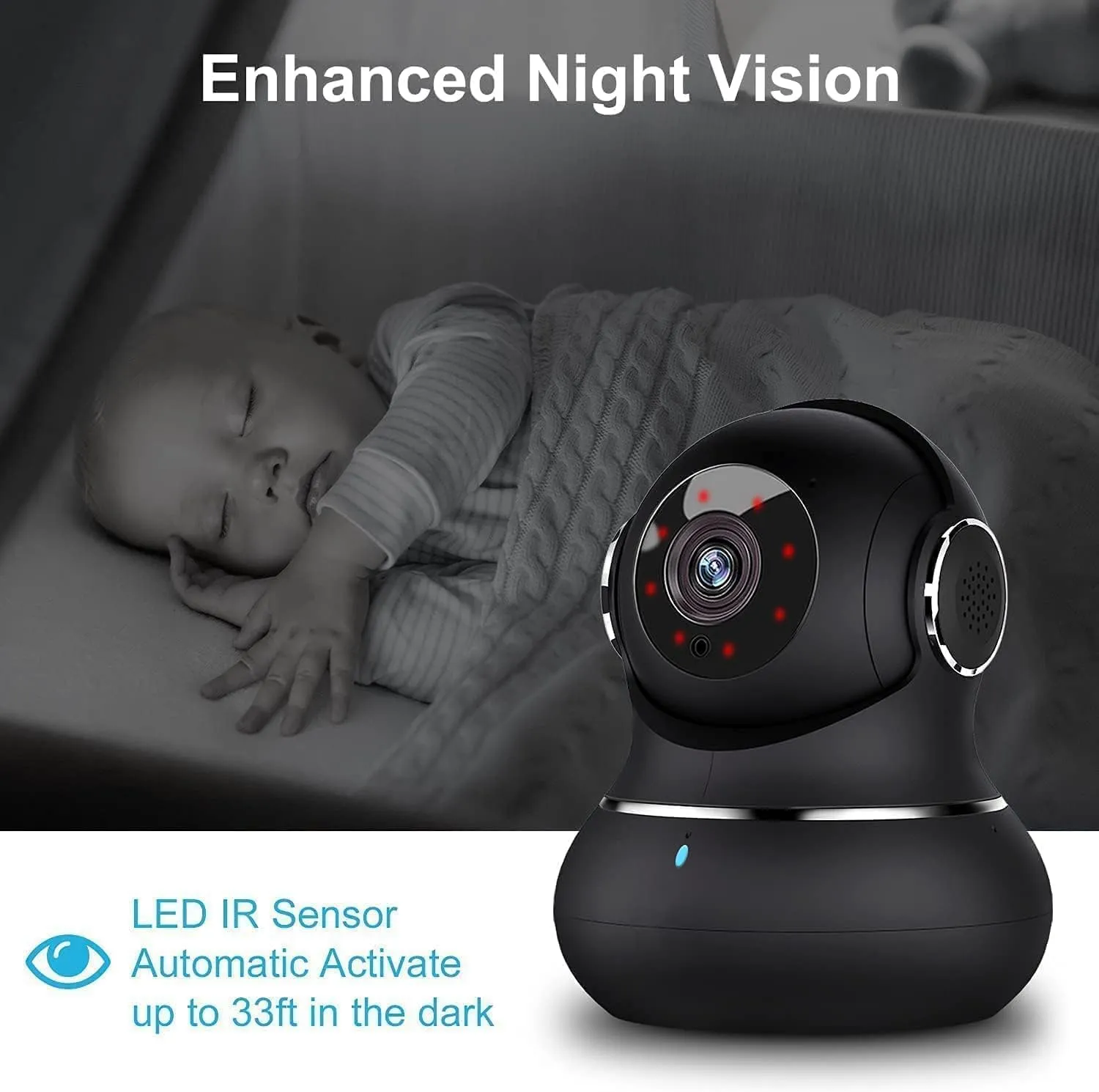 litokam 2K Indoor Security Camera, Cameras for Home Security with 360Motion Detection, WiFi Baby Monitor for Baby/Elder/Dog, Pan/Tilt Pet Cam with Phone APP, IR Night Vision, 2-Way Audio, 4 Pack