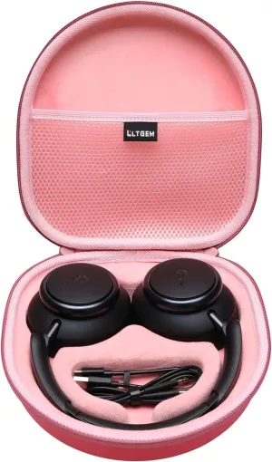 LTGEM Hard Case for Anker Soundcore Space Q45 / Q35 / One Pro and Soundcore Anker Life Q30 / Q20 / Q20i Adaptive Noise Cancelling Headphones - Protective Carrying Storage Bag (Pink)