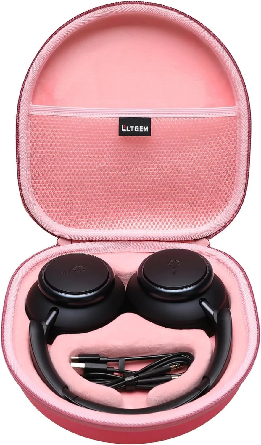 LTGEM Hard Case for Anker Soundcore Space Q45 / Q35 / One Pro and Soundcore Anker Life Q30 / Q20 / Q20i Adaptive Noise Cancelling Headphones - Protective Carrying Storage Bag (Pink)