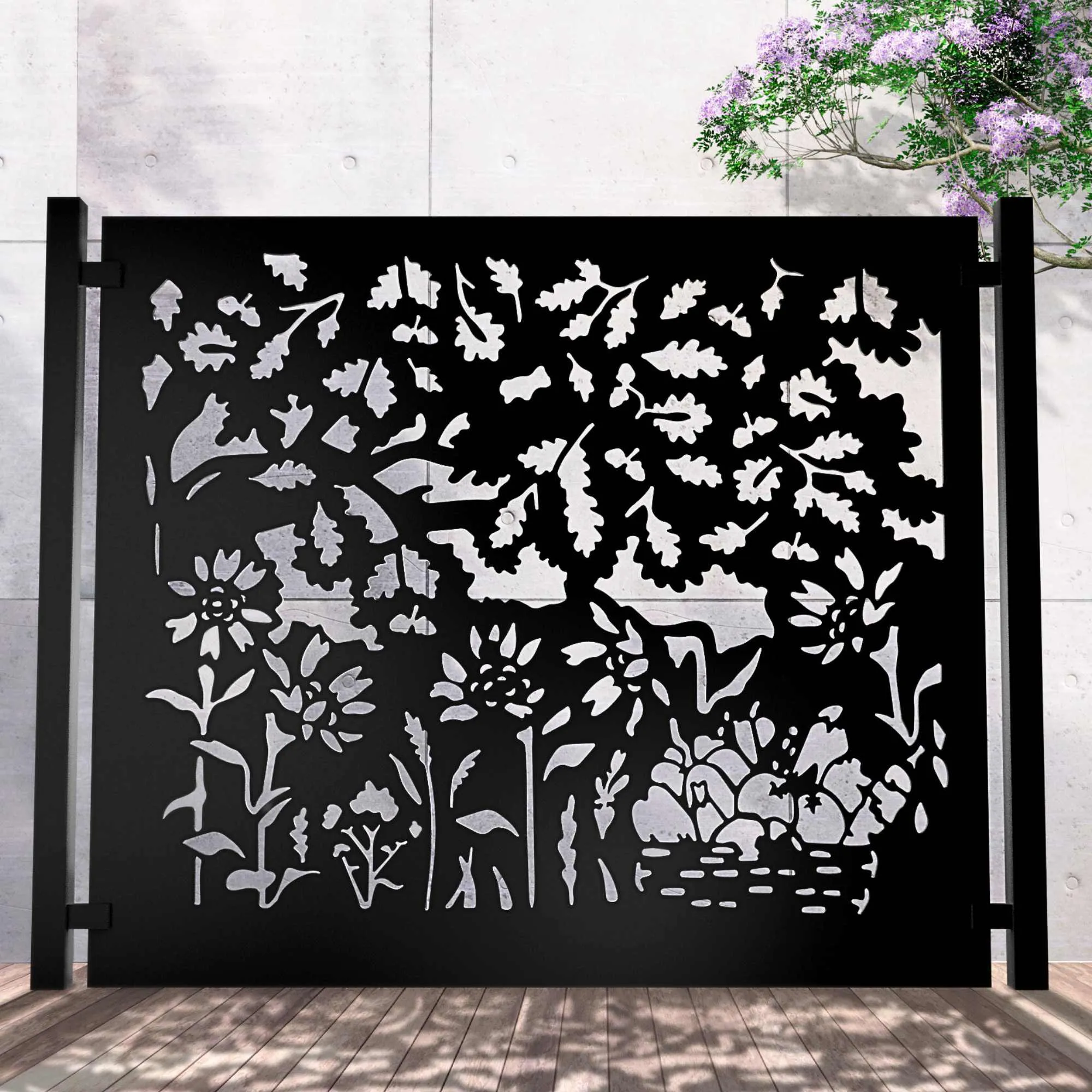 Metal Fence Panels Autumn Garden Fencing Screens