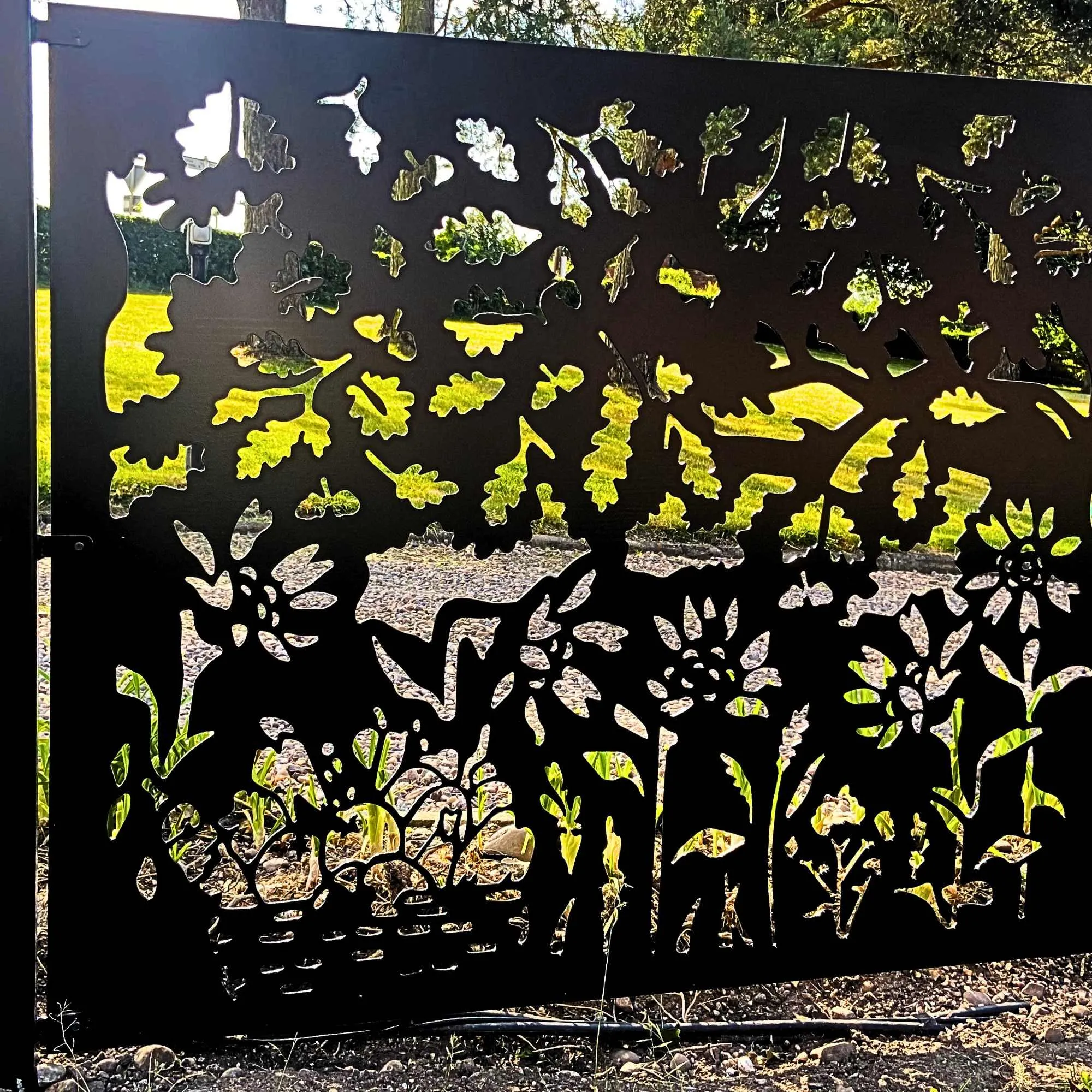 Metal Fence Panels Autumn Garden Fencing Screens