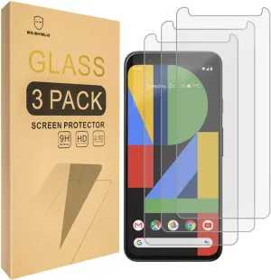 Mr.Shield [3-Pack] Designed For Google (Pixel 4 XL) [Tempered Glass] Screen Protector [Japan Glass with 9H Hardness] with Lifetime Replacement