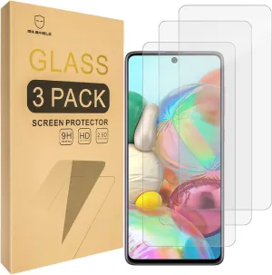 Mr.Shield [3-Pack] Designed For Samsung Galaxy A71 [Tempered Glass] [Japan Glass with 9H Hardness] Screen Protector with Lifetime Replacement