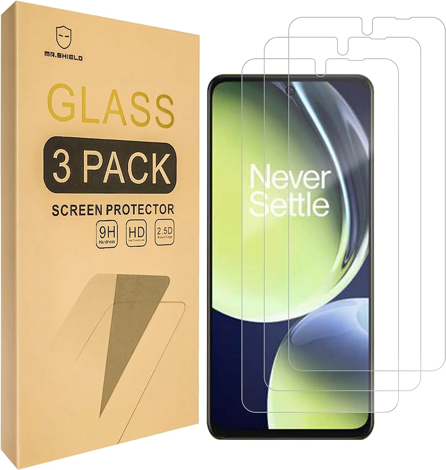 Mr.Shield [3-Pack] Screen Protector For OnePlus Nord N30 5G [Case Friendly] [Tempered Glass] [Japan Glass with 9H Hardness] Screen Protector