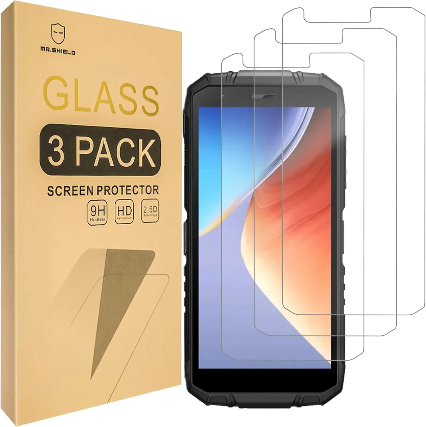 Mr.Shield Screen Protector Compatible with DOOGEE S41 Plus / S41 Max [Tempered Glass] [3-PACK] [Japan Glass with 9H Hardness]