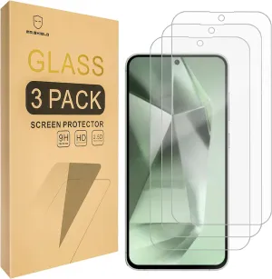 Mr.Shield Screen Protector compatible with Samsung Galaxy S24 FE [Tempered Glass] [3-PACK] [Japan Glass with 9H Hardness]