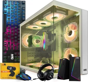 MTG Khuno Gaming Tower PC- Intel Core i7 4th Gen, GTX 1660S 6GB 192bits, 16GB RGB ARGB Ram, 512GB Nvme, 2TB HDD, Gamer Bundle Combo Webcam, Win 10 Pro