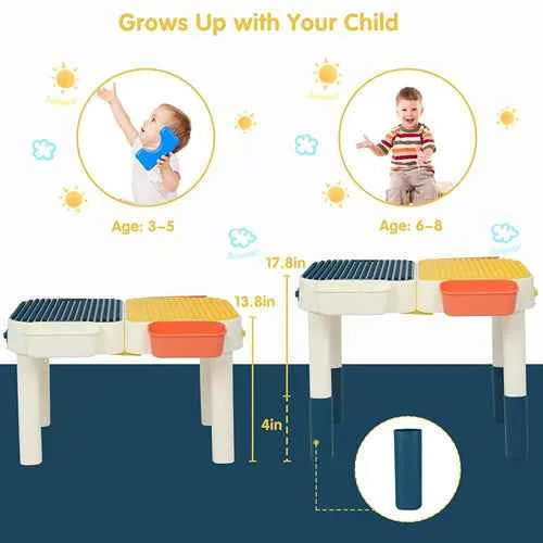 Multi Kids Activity Table Set with Storage Area