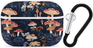 Mushroom Earbud Case Bluetooth Headphone Case Full Protective Case with Keychain Compatible with Airpods Pro White-Style