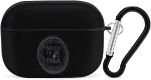 Music is My DNA Earbud Case Bluetooth Headphone Case Full Protective Case with Keychain Compatible with Airpods Pro Black-Style