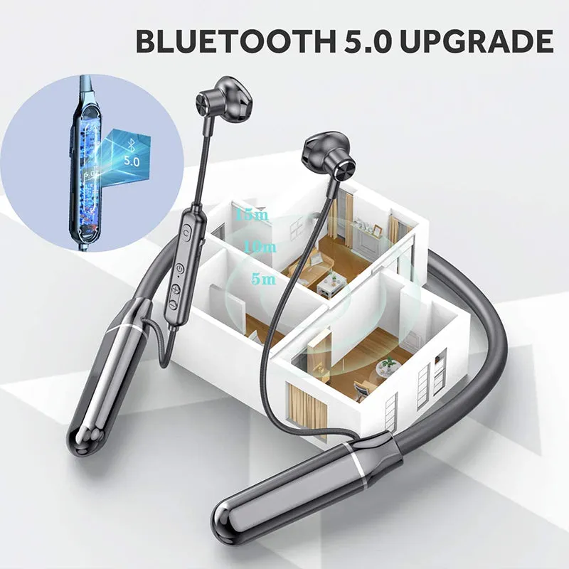 Neckband Bluetooth Headphones Stereo Earphones for Smart Phone