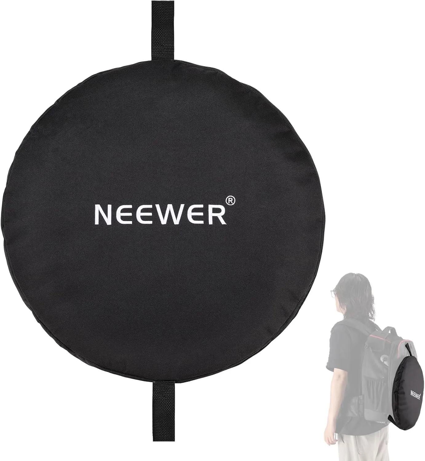 NEEWER 17"/43cm Carry Bag for Collapsible Light Reflector, Portable Dual Handle Diffuser Storage Bag Fits Reflectors Up to 43"/110cm, Heavy Duty Nylon Case for Outdoor Photography, NB-06
