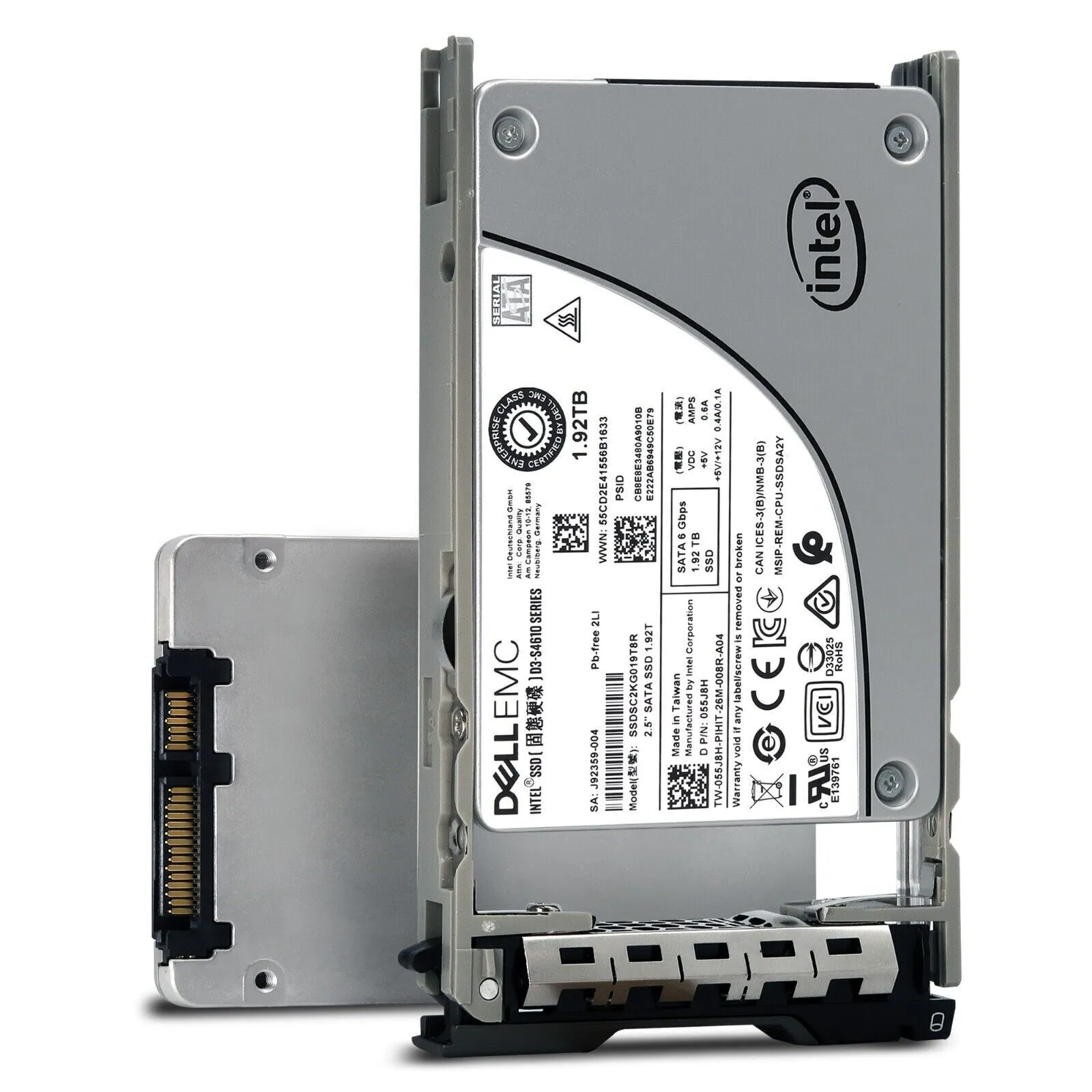 New Dell Intel S4610 1.92TB SATA 6Gbps 2.5" Enterprise SSD with Tray 55J8H