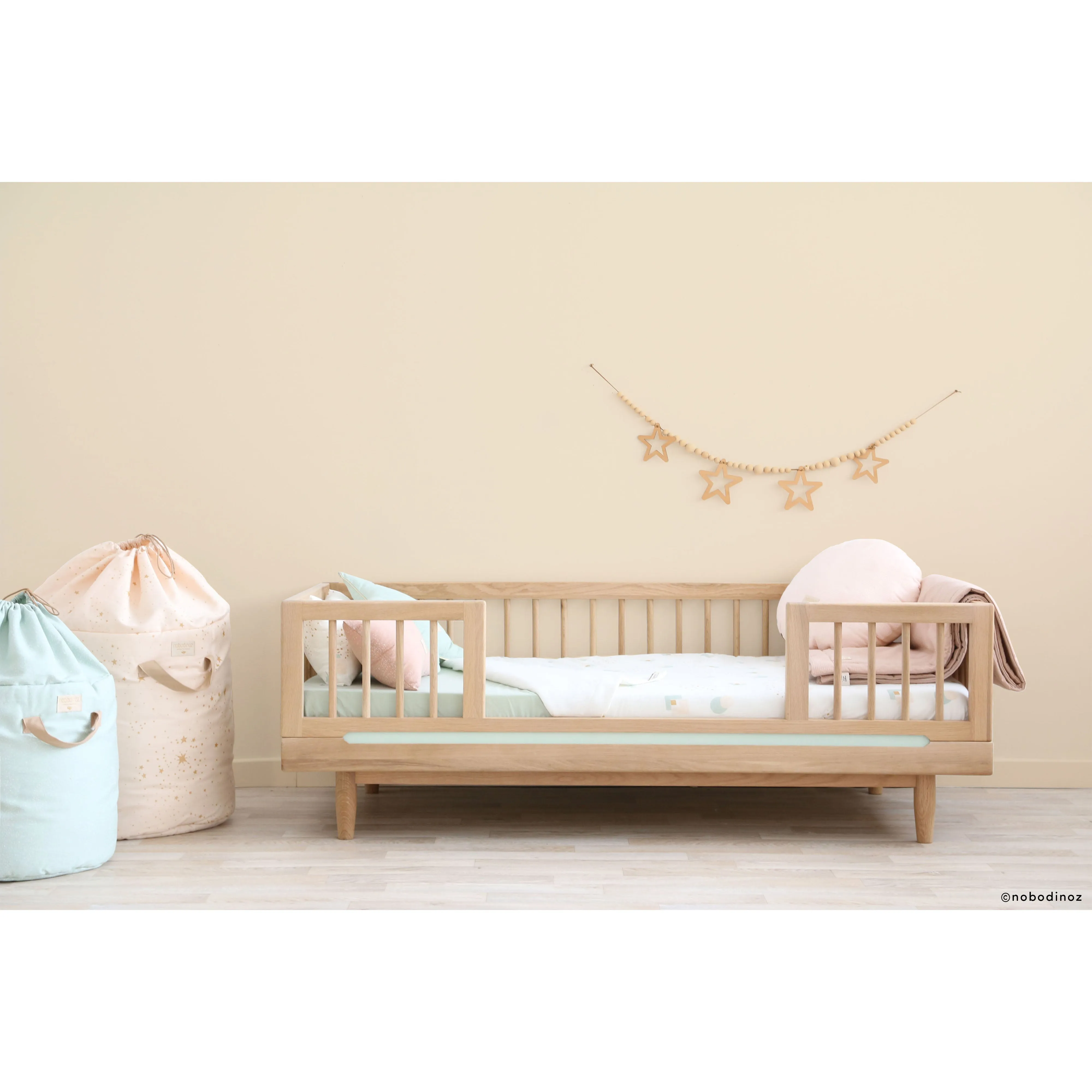 nobodinoz Laponia Blanket Small Aqua Eclipse/ White