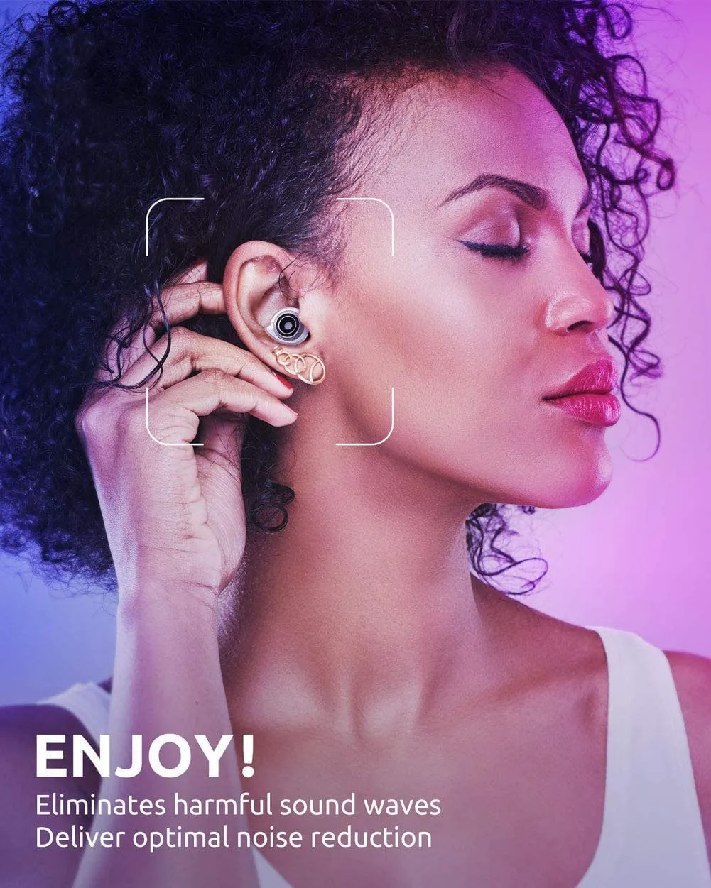 Noise reduction musician earplug - high fidelity / high comfort