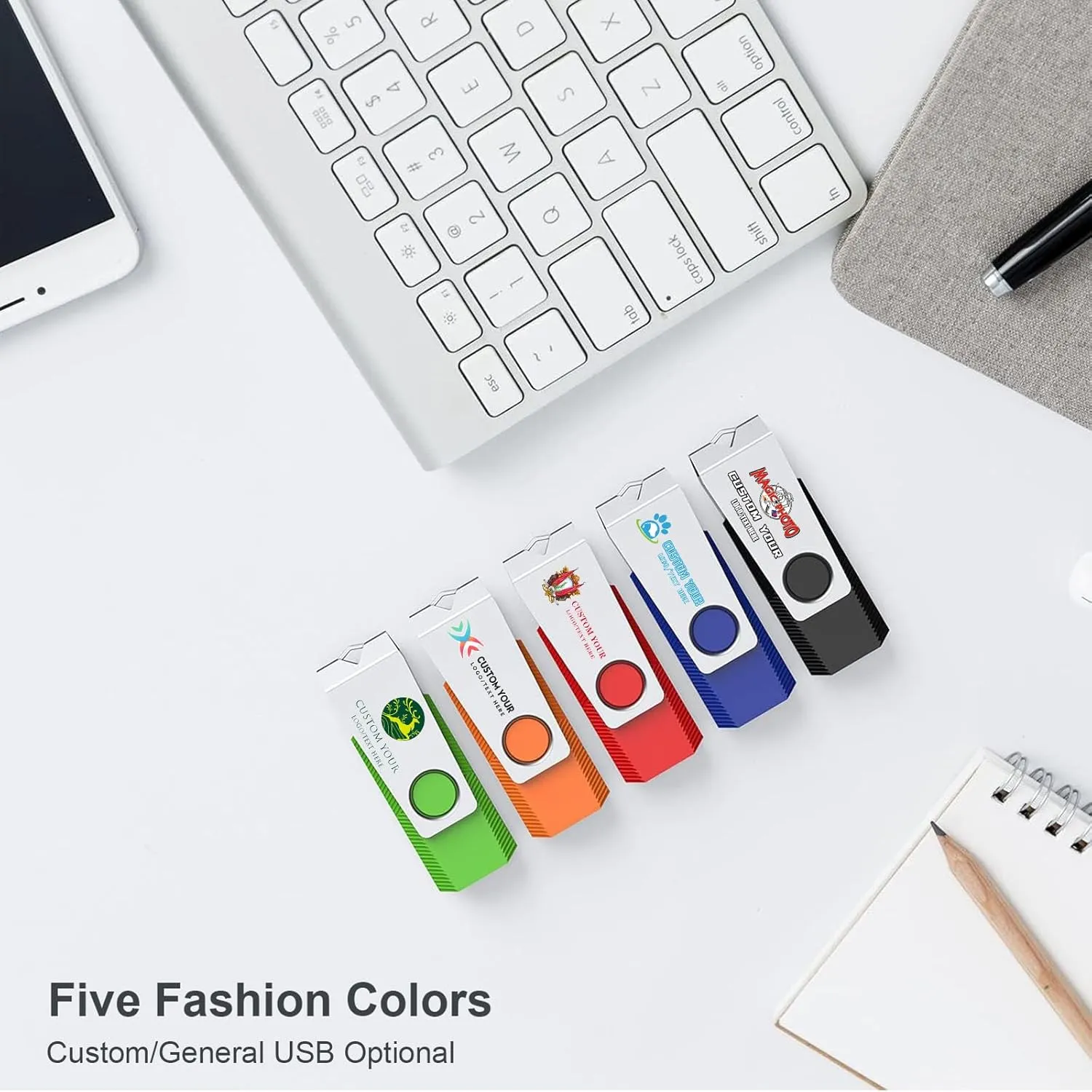 (Not 128GB) 128MB Flash Drives 50 Pack, Wooolken USB 2.0 Thumb Drive with Lanyards Bulk USB Sticks for Weddings,Office, School, Data Storage Backup