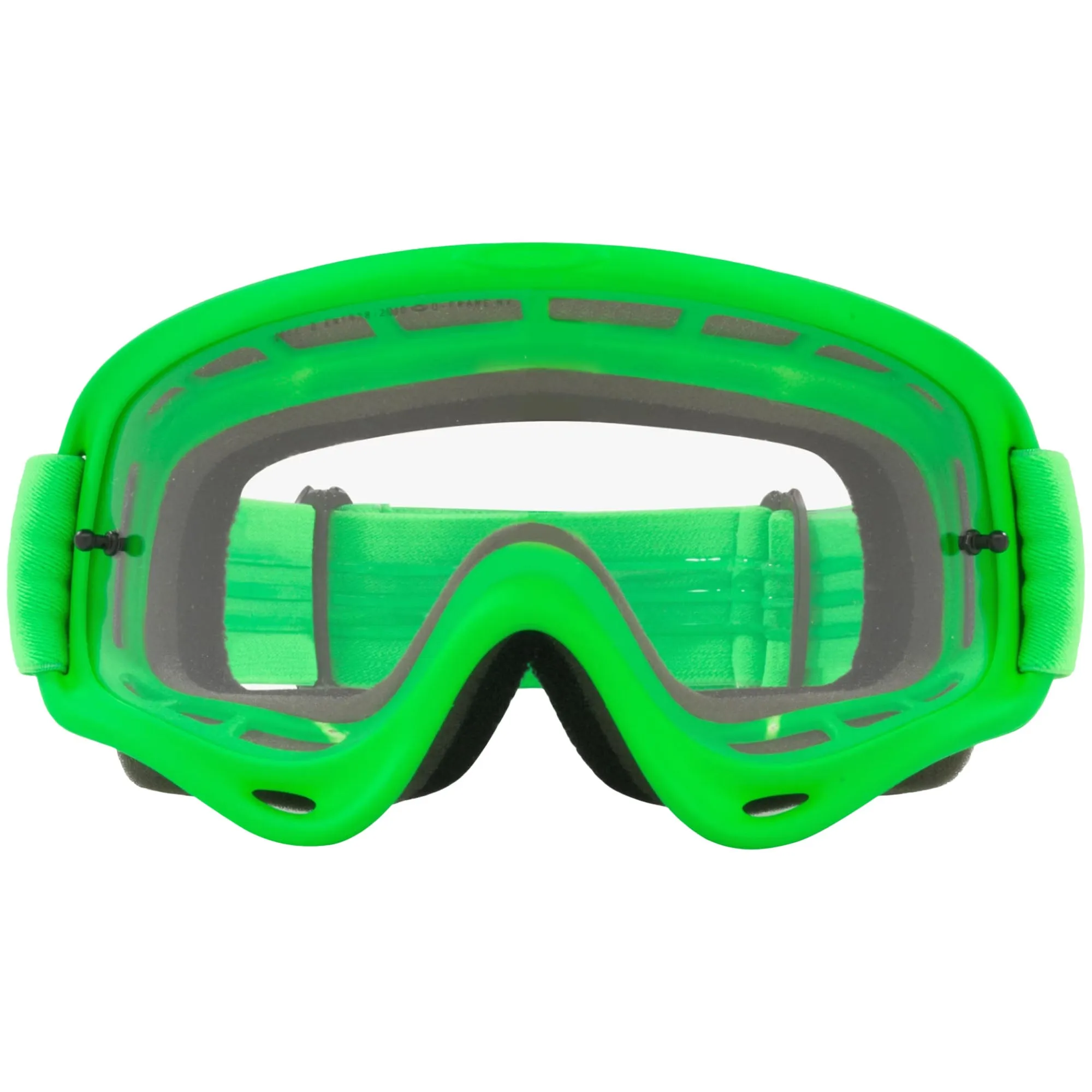 Oakley OO7029-64 O-Frame 2.0 MX Goggles Clear Impact-Resistant Lens Moto Green Strap