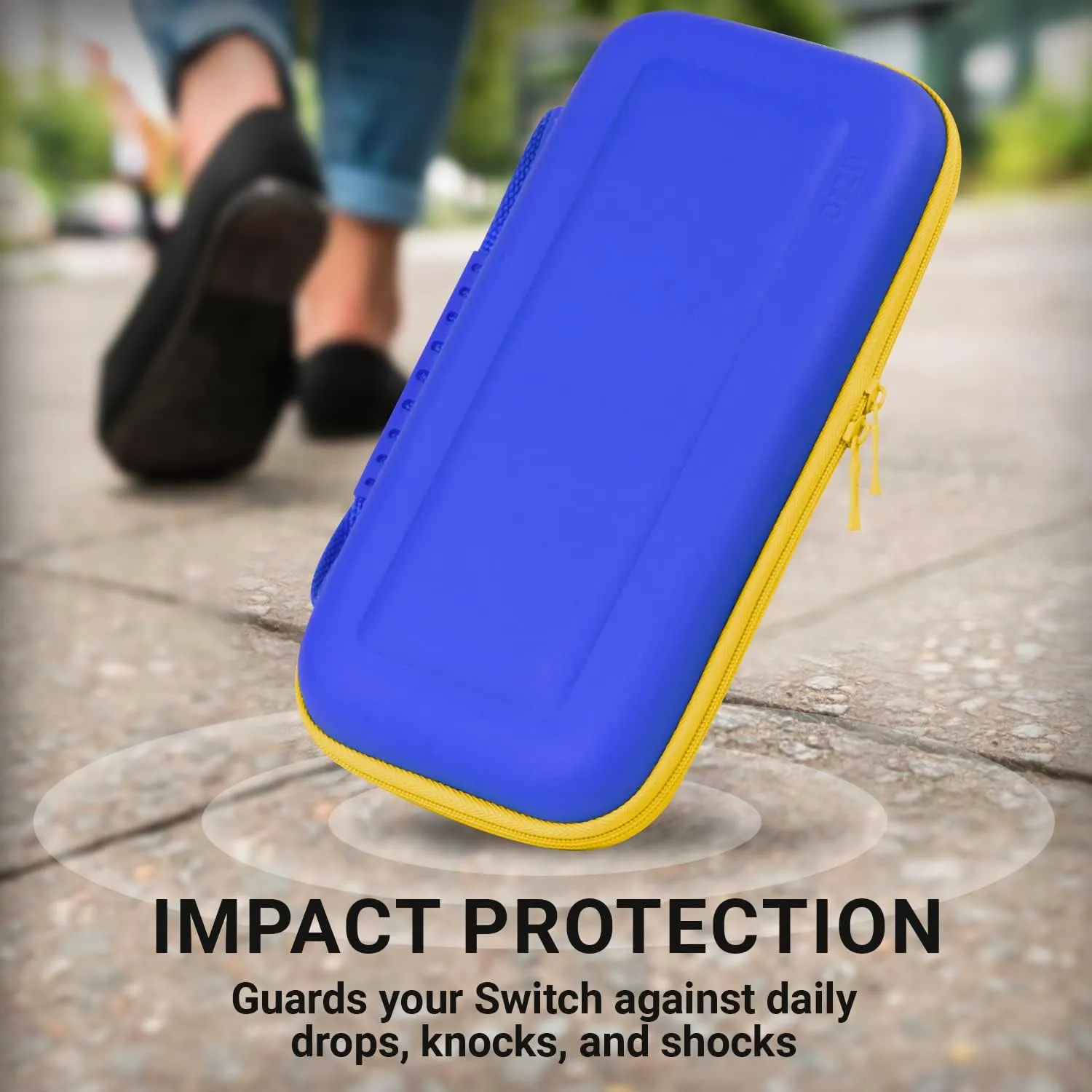 Orzly Carry Case Nintendo Switch Oled console with accessories and Games storage compartment - Easy Clean Case Gift Boxed Edition