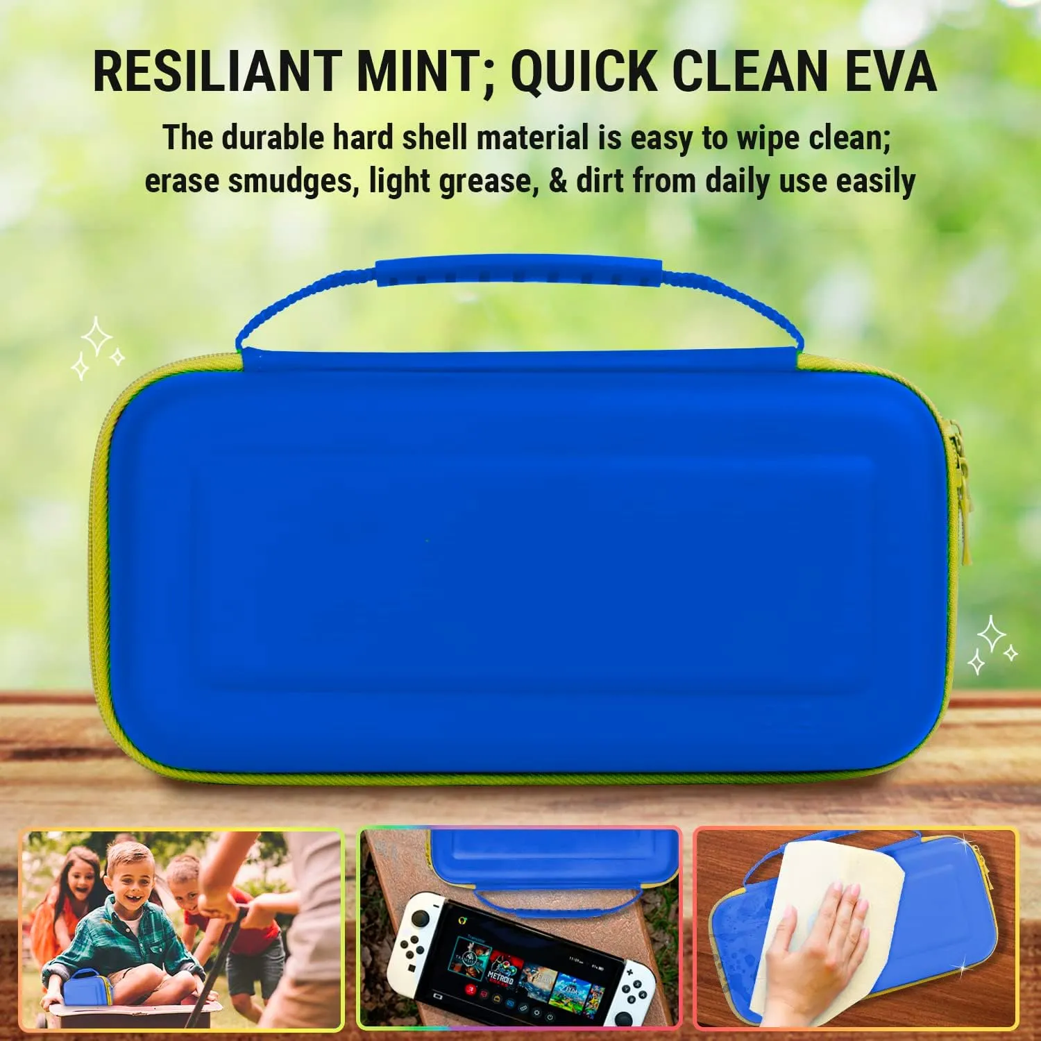 Orzly Carry Case Nintendo Switch Oled console with accessories and Games storage compartment - Easy Clean Case Gift Boxed Edition