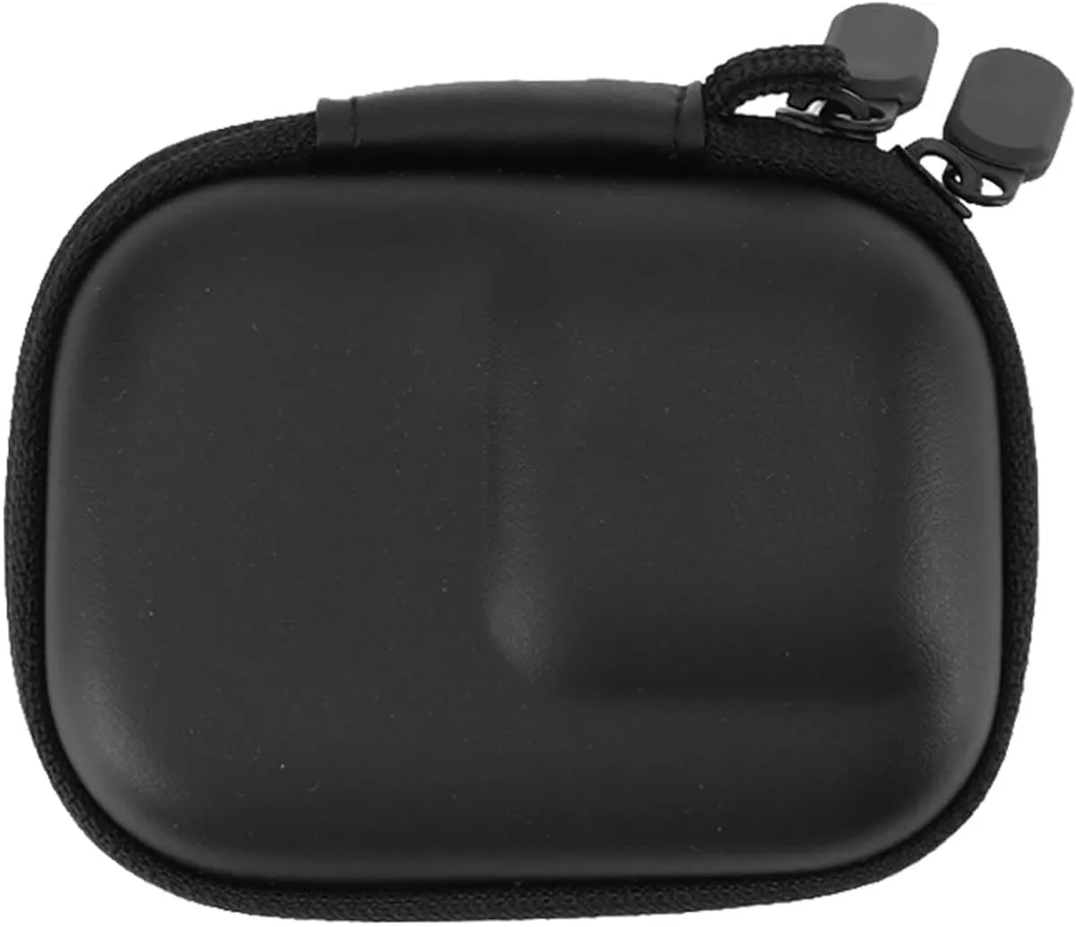 Osmo Action 4/3 Camera Protective Carrying Case - PU Leather Storage Bag for Action Camera - Portable Hard Shell Travel Case - Grey (Black)