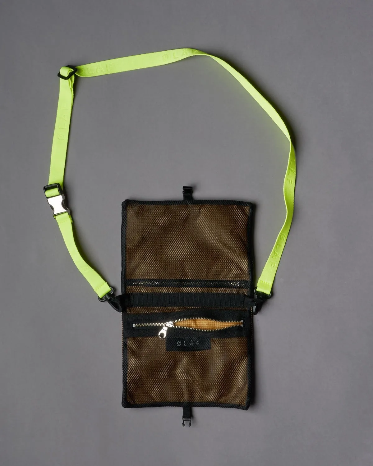 Passport Bag <br>Check Neon