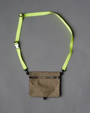 Passport Bag <br>Check Neon
