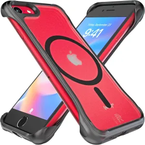 Phone REBEL Magnetic Case for iPhone SE 2022 [Flex Series] MagSafe Compatible, Clear Matte, Exposed Sides for Comfort, Protective Shockproof iPhone SE 3 Case/SE 2020/iPhone 8, 4.7 Inch (Frosted Clear)