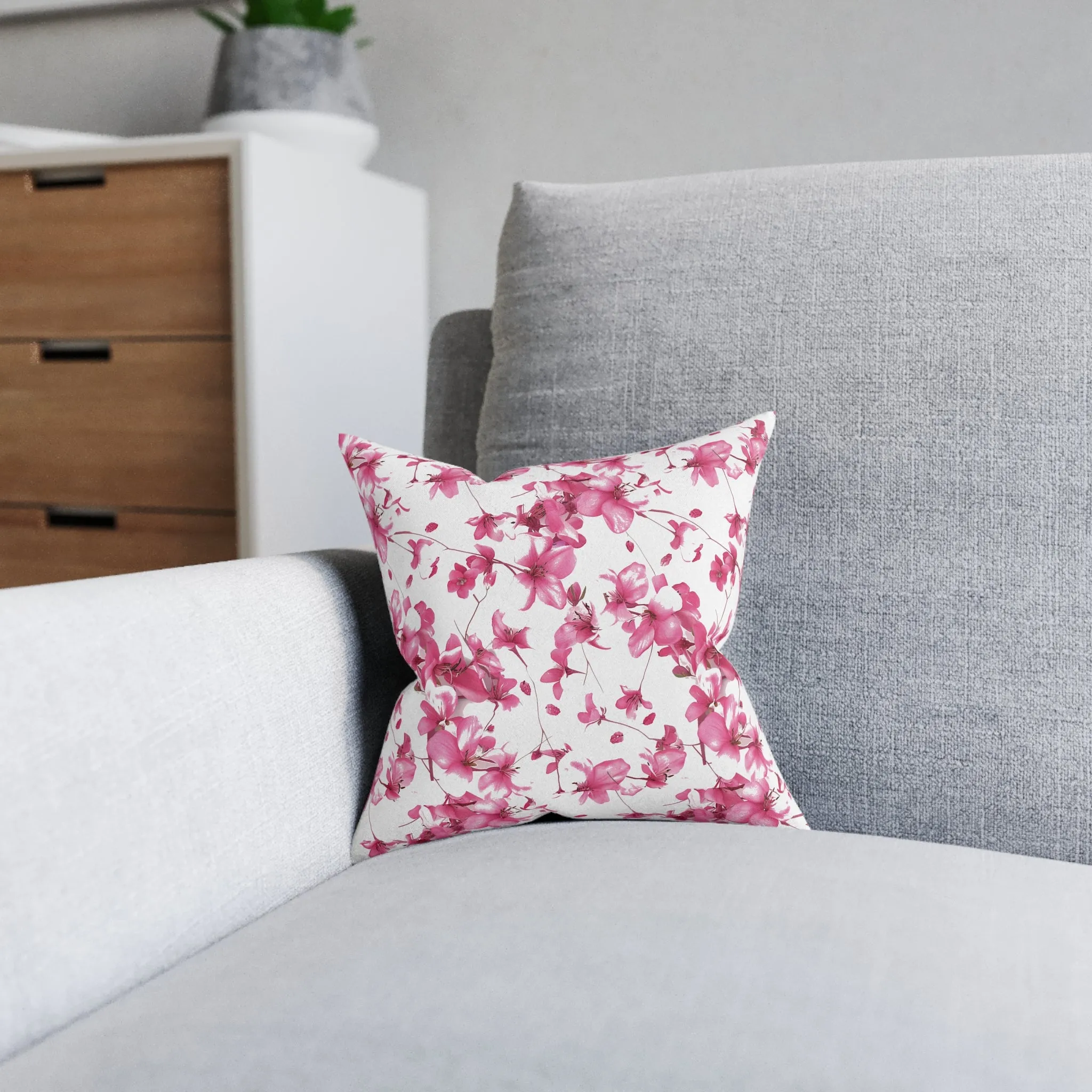 Pink Chinoiseries - Square Pillow - UK