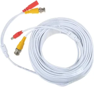 PKPOWER White 100ft BNC Extension Cable for Swann PRO-655 HD Outdoor CCTV Security Camera
