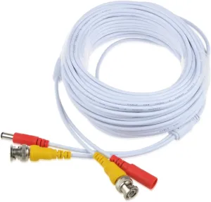 PKPOWER White 65ft BNC Extension Cable for Lorex CVC6945 Indoor Outdoor Security Camera