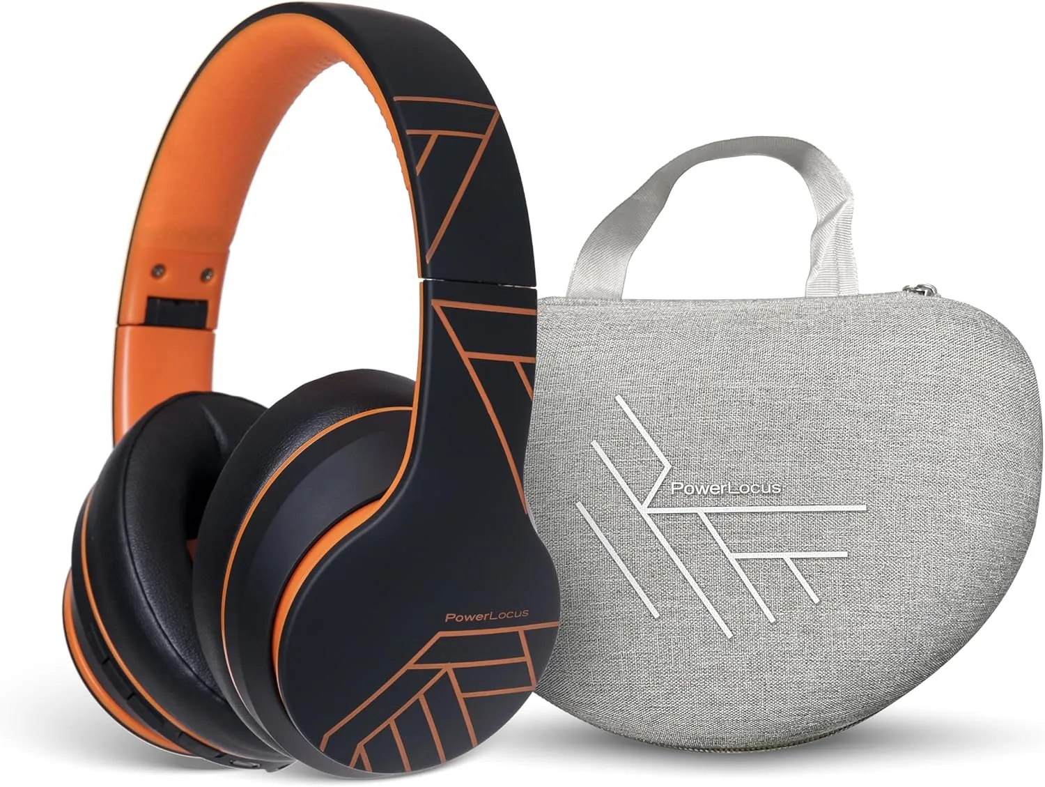 PowerLocus P6 Bluetooth Headphones Over Ear, Foldable Headphone with Hard Shell Carry Case for Travel/PC/Cell Phone