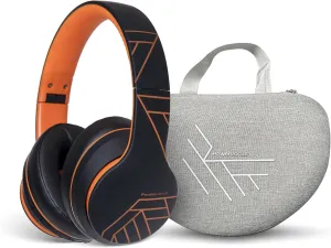 PowerLocus P6 Bluetooth Headphones Over Ear, Foldable Headphone with Hard Shell Carry Case for Travel/PC/Cell Phone