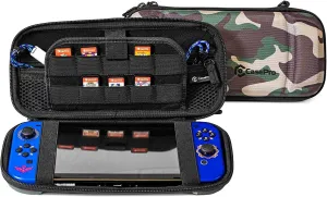 Premium Case for Nintendo Switch - EVA Hard Case Slim, Durable Protection, Game Card Slots, Hook - Fits Switch & OLED
