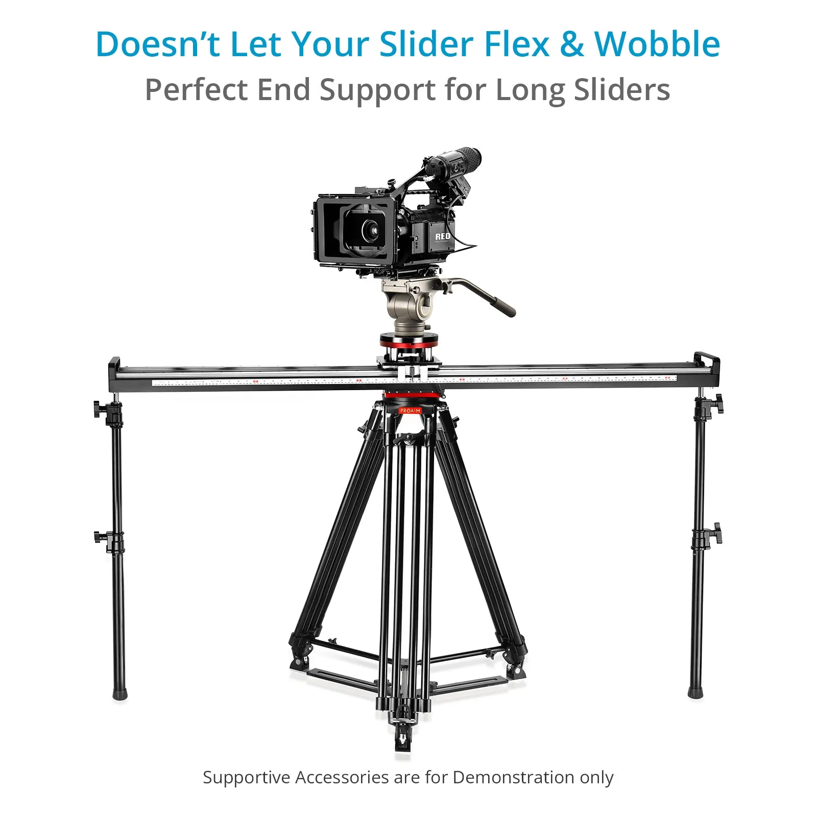 Proaim 2-Stage Support Pole for Camera Sliders w 5/8 Baby Pin Receiver Ends