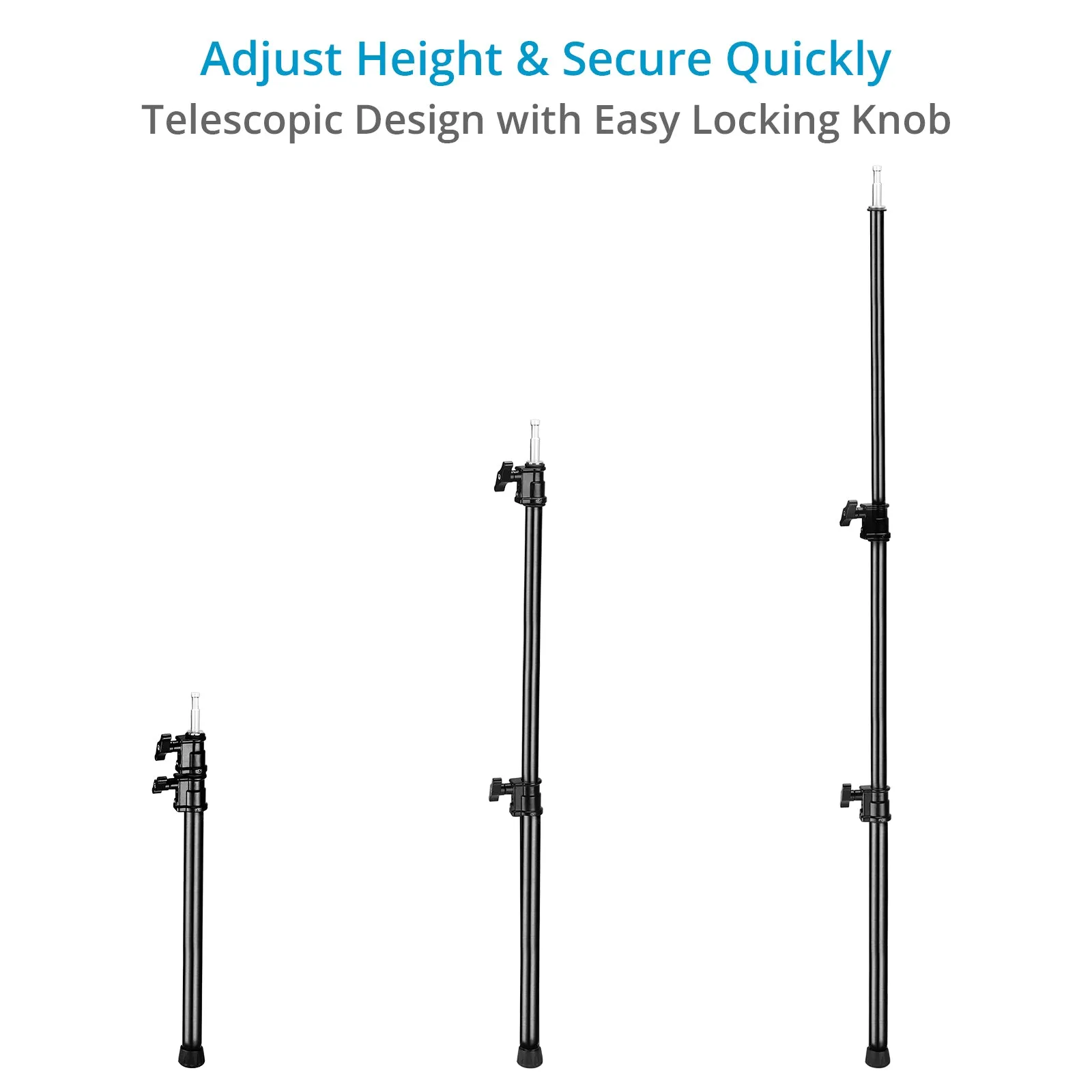 Proaim 2-Stage Support Pole for Camera Sliders w 5/8 Baby Pin Receiver Ends