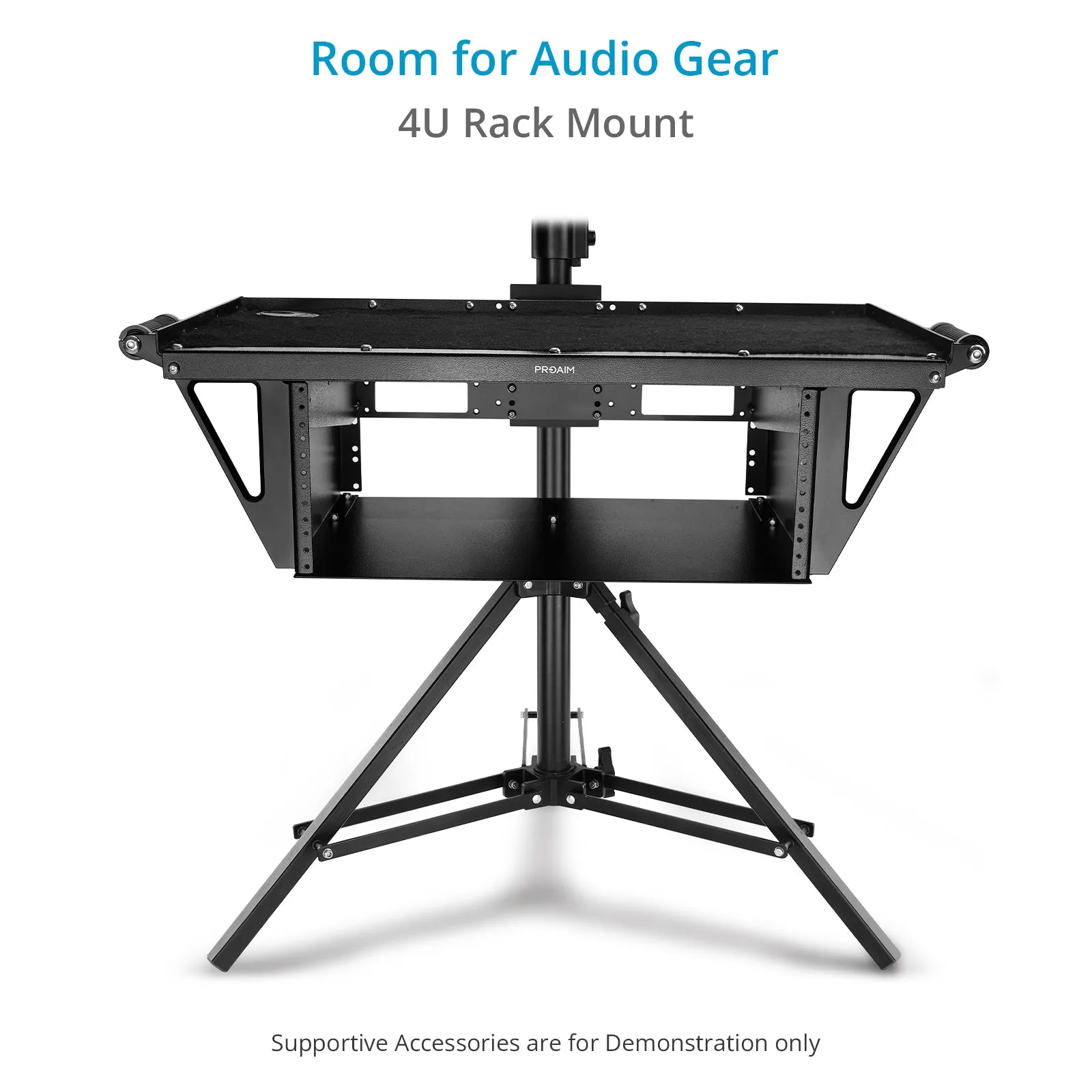 Proaim Workstation with 4U Rack for Proaim Alpha Stand | Clamping Range: 38mm to 50mm