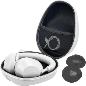 ProCase Hard Headphone Case Travel Bag for Sony WH-1000XM4, Beats Solo3, Bose QC, Hardshell EVA Carrying Case Headset Case with 2 Dust Covers - Grey